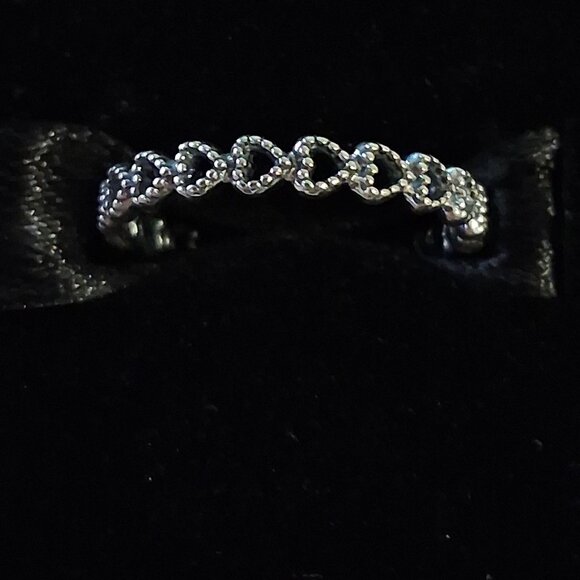 Pandora Openwork Heart Ring – Sterling Silver – Size 7 - Picture 2 of 5